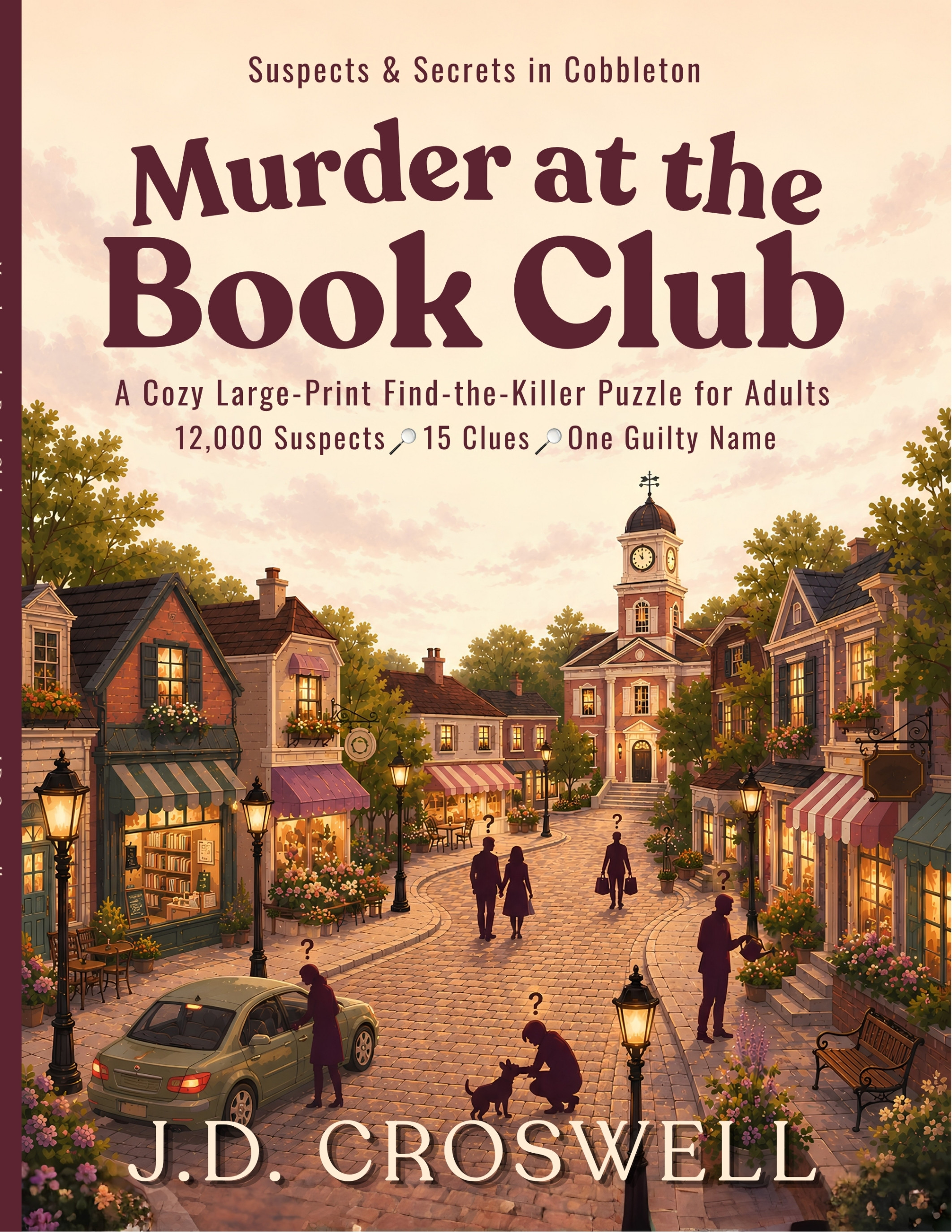 Murder at the Book Club: A Cozy Large-Print Find-the-Killer Puzzle for Adults